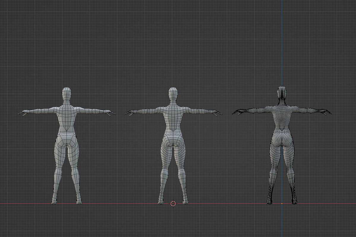 Realistic Female Base Mesh in T-Pose, a Characters & Person 3D Model by Casa Mandarina (Photo 4 of 9)