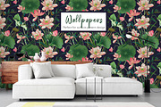 Lotus patterns and illustrations, a Pattern Graphic by Annet lovart (Thumbnail 12 of 17)