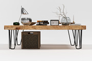 Slab coffee table, a Furniture 3D Model by inDahouze (Thumbnail 2 of 8)