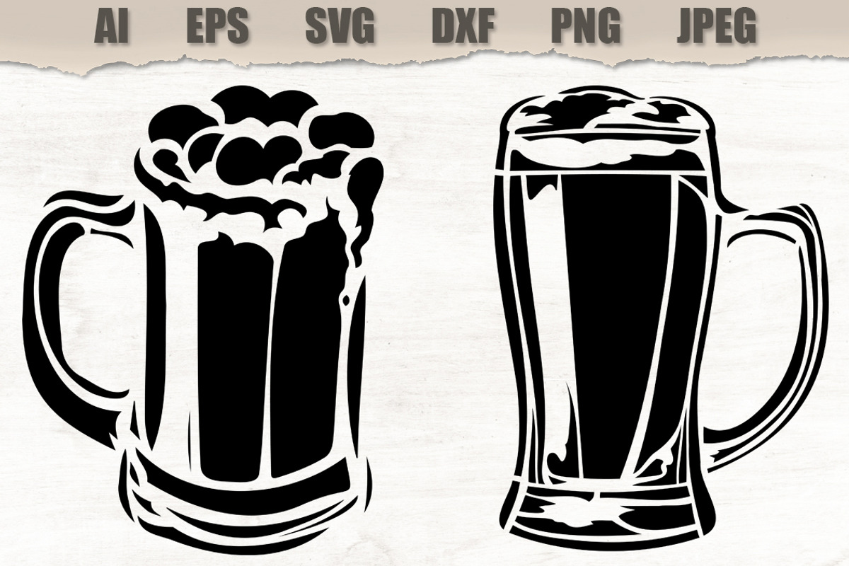 Stencils Beer Mug, a Food Illustration by MARYCRAFTIRIA (Photo 1 of 3)