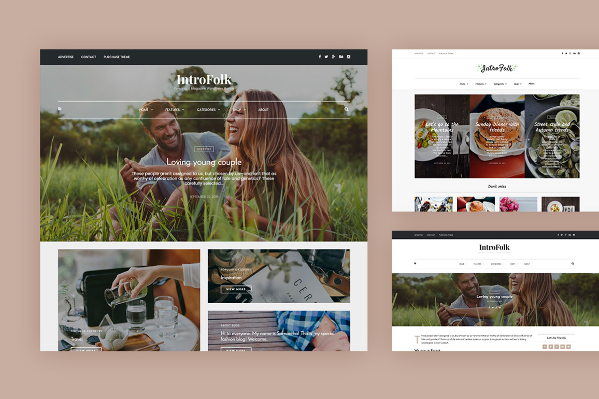 Introfolk - Blog & Shop Theme, a WordPress Template by Creanncy (Photo 1 of 6)