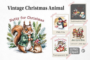 Vintage Christmas Animal, a Graphic by Artnoy