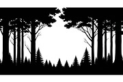 Forest Frame Silhouette SVG Bundle, an Illustration by jahid234 (Thumbnail 19 of 51)