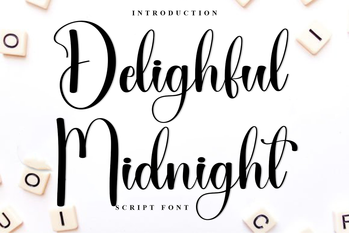 Delighful Midnight, a Handwritten Font by InermediaSTUDIO (Photo 1 of 8)