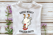Guess What Chicken Butt Funny PNG, an Illustration by CraftArtStudio (Thumbnail 2 of 4)