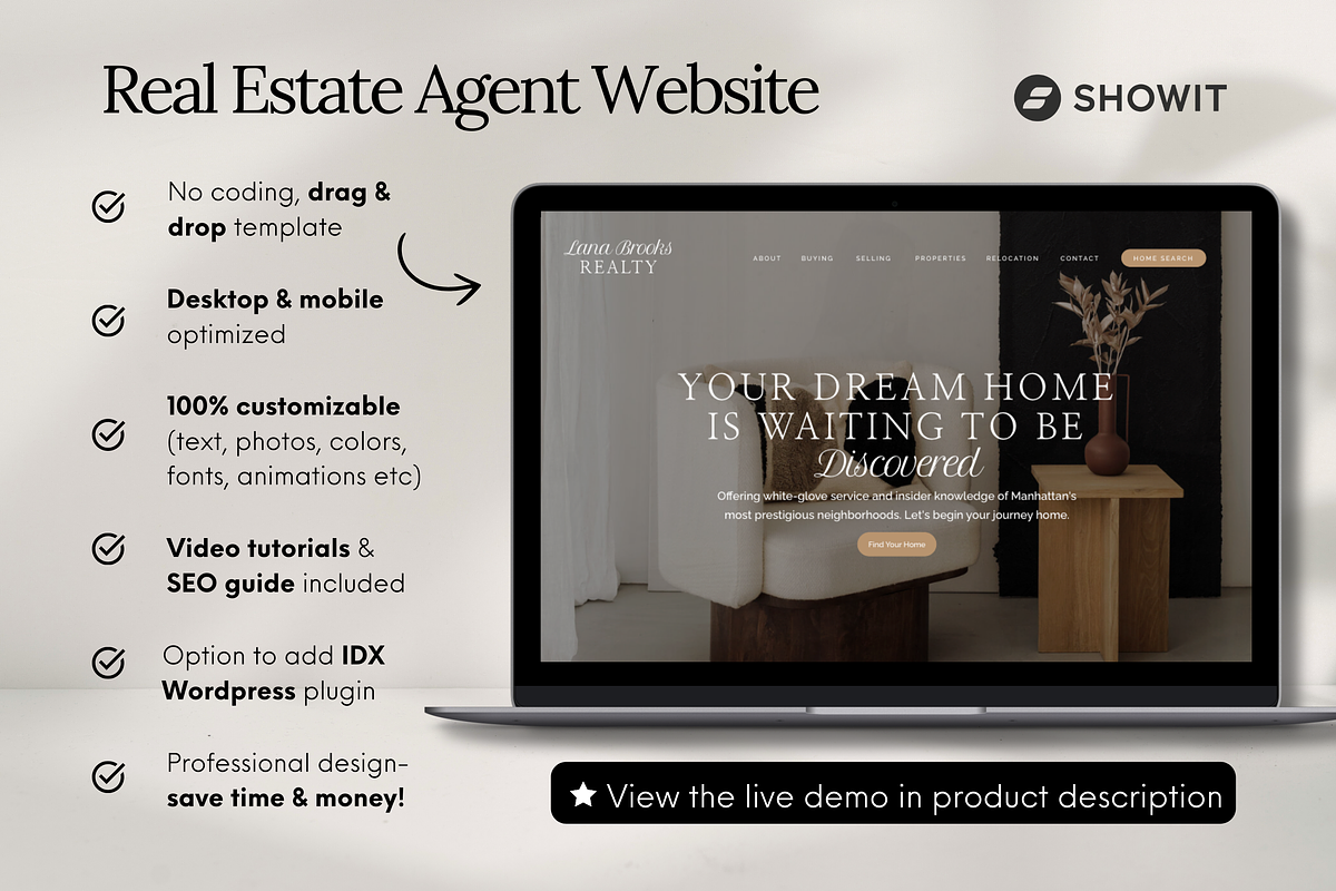 Real Estate Website Showit Template, a Squarespace Template by Warmsoulgallery (Photo 5 of 10)