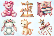 Little Girl Toys Clipart, an Illustration by Craft Nest (Thumbnail 4 of 6)