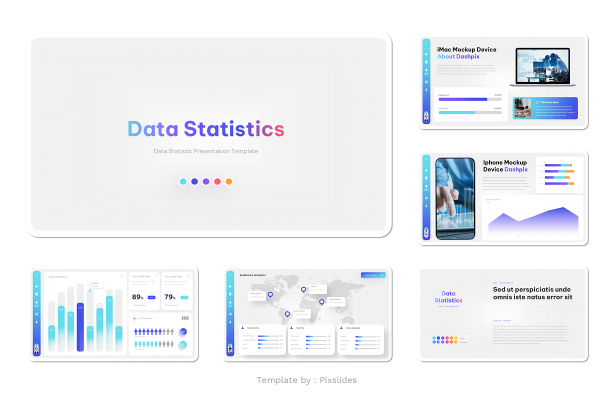 Data Statistics PowerPoint, a Presentation Template by Pixslides (Photo 6 of 7)