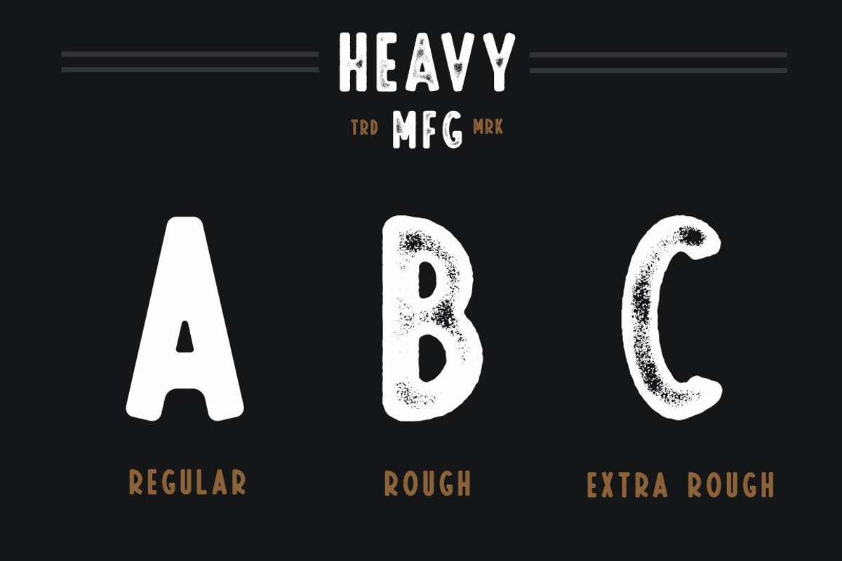Heavy MFG - Vintage Sans Serif Fonts preview 2