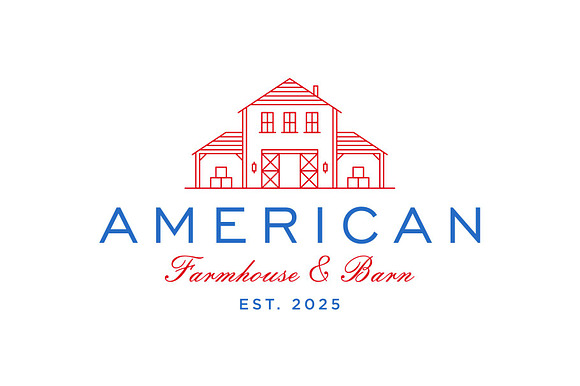 Vintage Rustic Barn Farmhouse Logo preview 2