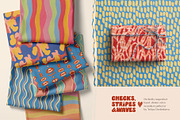 Stripe Wave Dot Tile Retro patterns, a Pattern Graphic by Yuliya Derbisheva (Thumbnail 7 of 13)