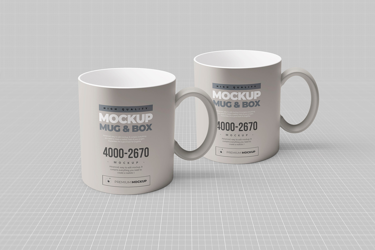 Mug & Box Mock-up 4, a Cups & Container Mockup by Nevada63 (Photo 2 of 2)