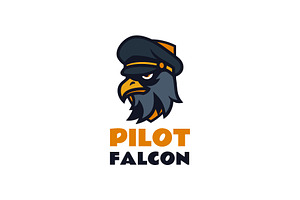Pilot Falcon  Ace Mascot Logo Design, a Branding & Logo Template by Artnivora.Std