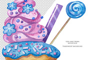 Frozen Sweets Clipart & Patterns, a Decorative Illustration by Valin Malin (Thumbnail 4 of 13)