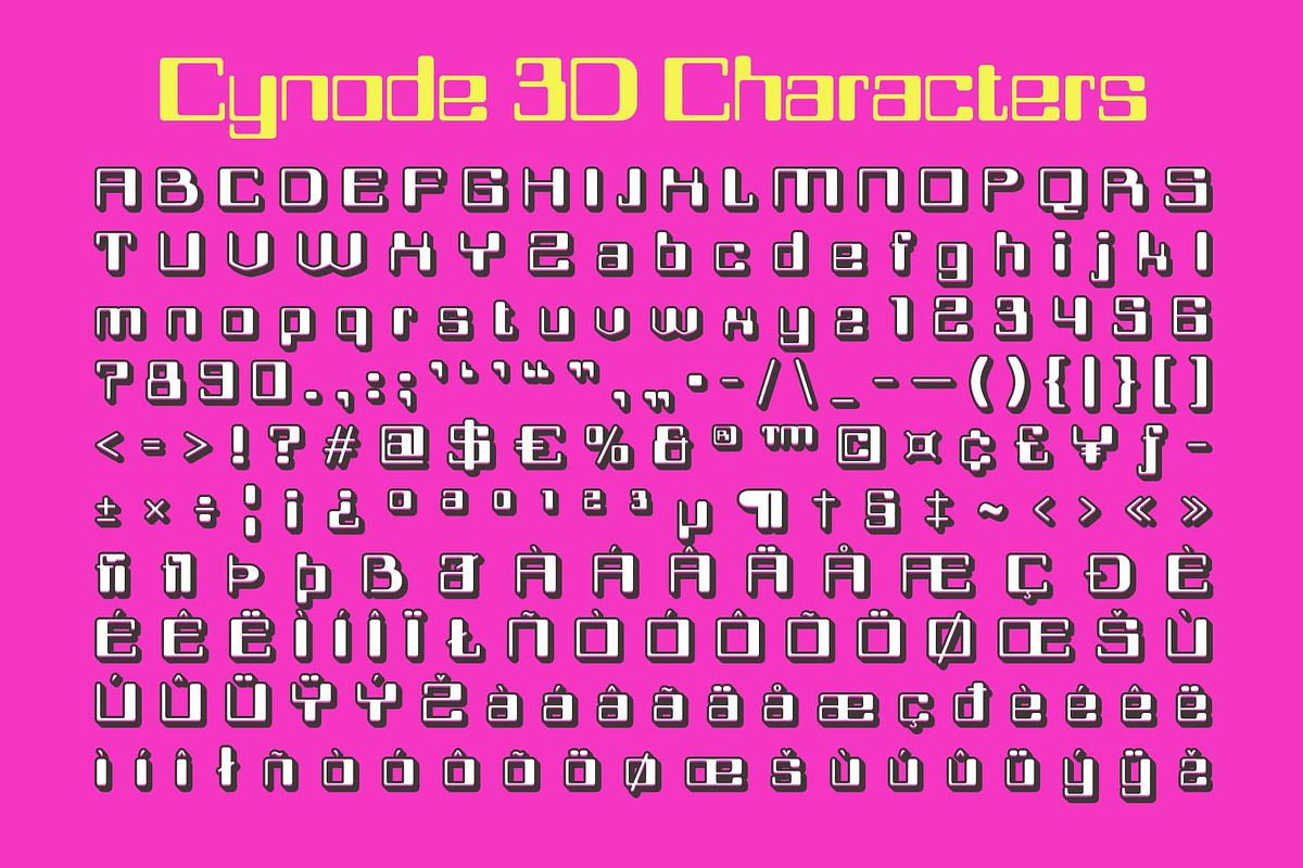 Cynode 3D, a Sans Serif Font by Craft Supply Co. (Photo 6 of 8)
