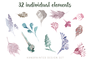 Watercolor plants & herbal elements., a Decorative Illustration by Re_Margarita_Art (Thumbnail 2 of 12)