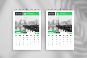 2024 wall calendar design template, a Stationery Template by Tanmoy Topu