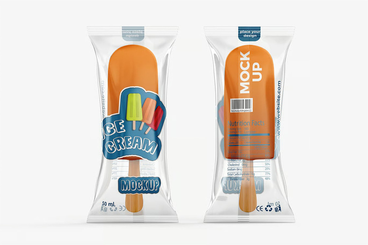 Popsicle Ice Cream Mockup, a Packaging Mockup by zphotographystudio (Photo 2 of 10)