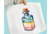 Watercolor Summer Beach Clipart, an Illustration by SVGArt (Thumbnail 9 of 9)