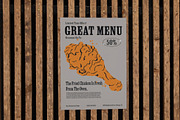 Restaurant Menu Promotion Poster, a Poster Template by Bizz_District_Studio (Thumbnail 1 of 2)
