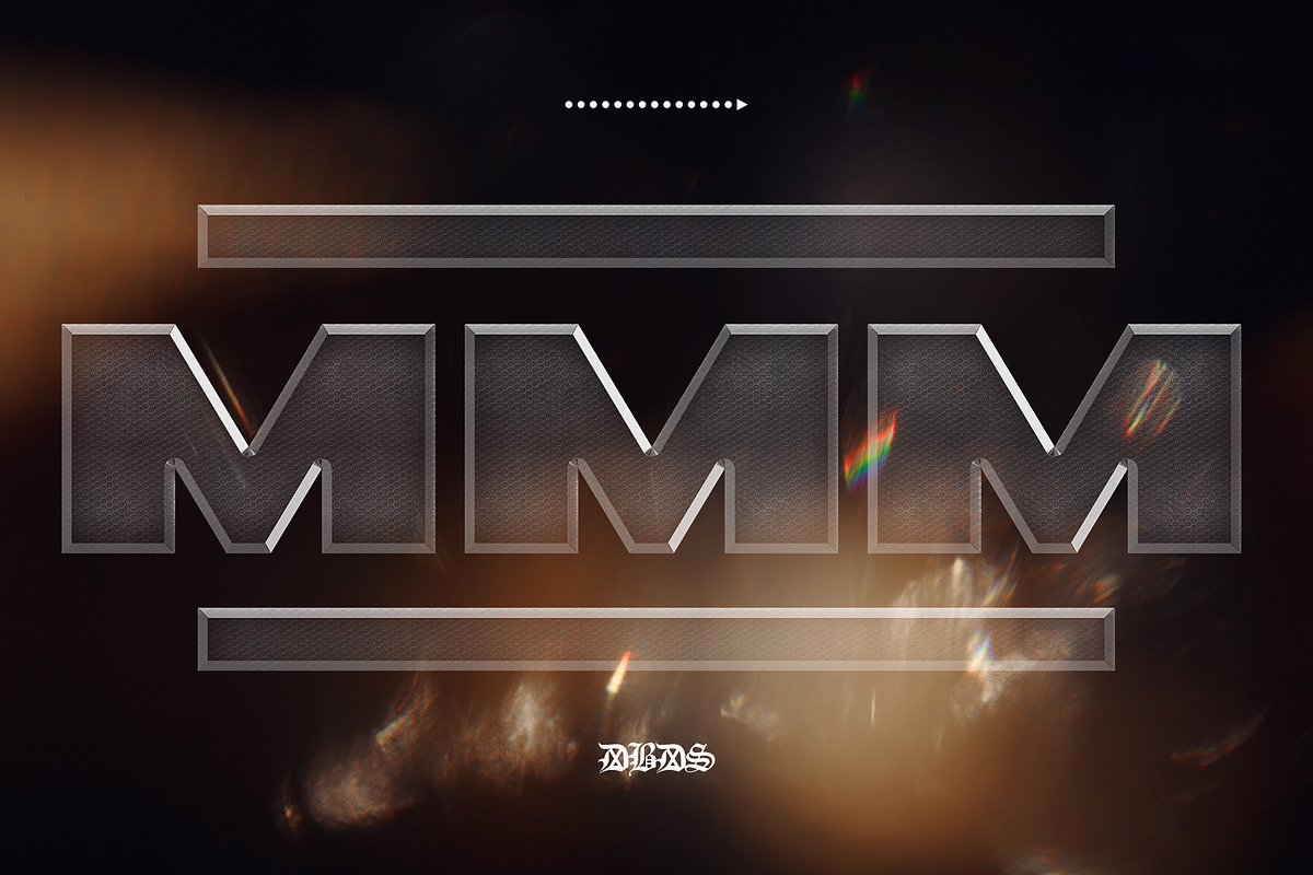 5x Metal Chrome Text Styles, a Layer Style Add-On by dbdslondon (Photo 9 of 10)
