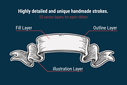 15 Handmade vector Ribbons, a Decorative Illustration by Morfema (Thumbnail 2 of 4)