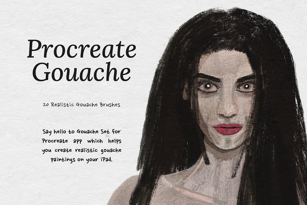 Procreate Gouache Set, a Brush Add-On by Brush Moment (Photo 1 of 9)