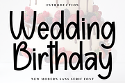 Wedding Birthday, a Sans Serif Font by FreshTypeINK (Thumbnail 1 of 7)