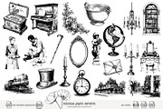 100 line art Victorian Era clip art, an Object Illustration by Poppy Lane Studio (Thumbnail 3 of 13)