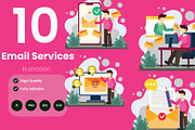 Email Service Illustration Pack, a Technology Illustration by baii09 (Thumbnail 1 of 4)