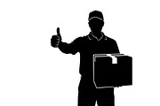 Delivery Driver Silhouette Pack, an Illustration by Amazin_art (Thumbnail 2 of 26)