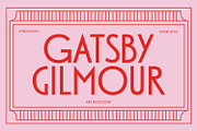 Gatsby Gilmour - Art Deco Font, a Sans Serif Font by Viswell (Thumbnail 1 of 10)