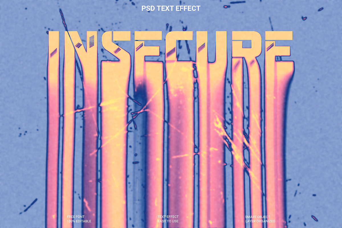 Wavy Vertical Grunge Text Effect, a Layer Style Add-On by Imamul001