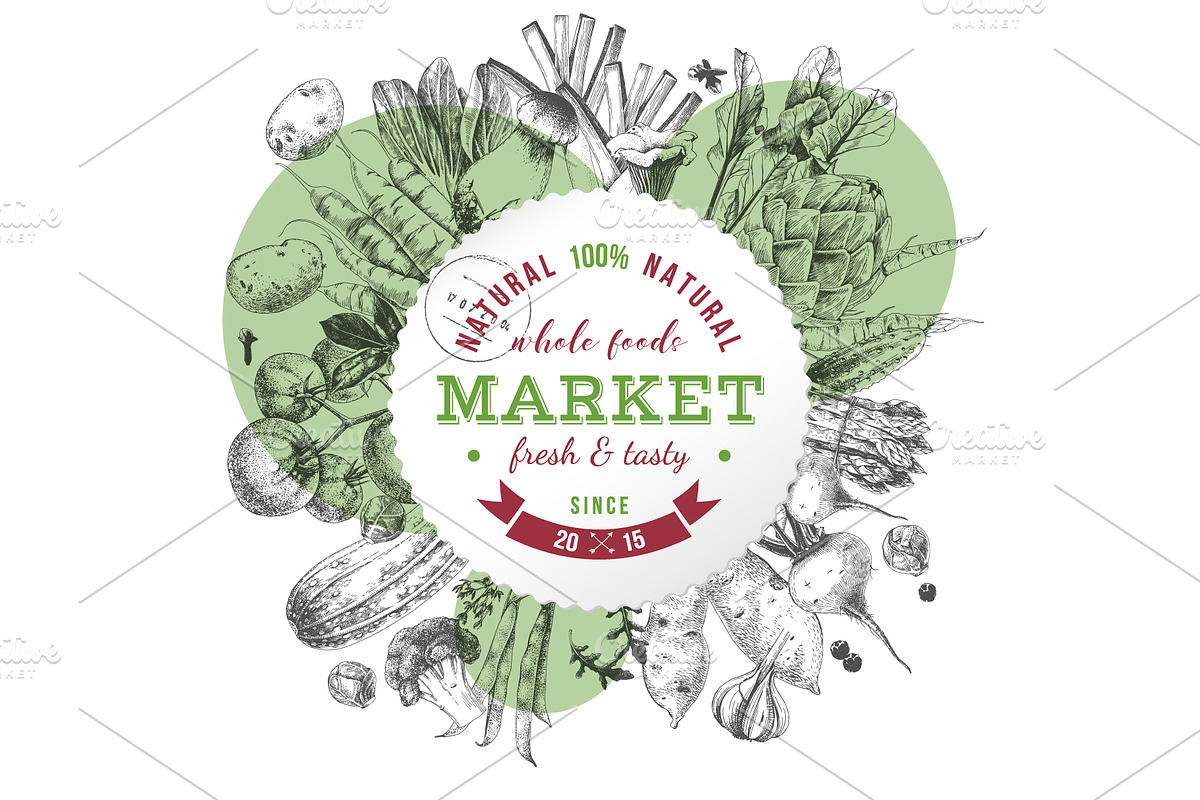 Ultimate vegetables set, a Food Illustration by handsketched (Photo 12 of 19)
