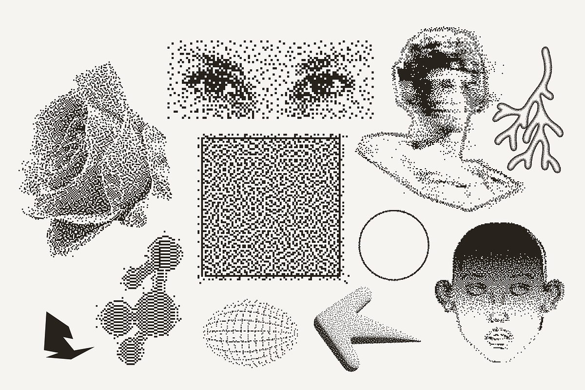 82 Vector Dither Y2K Shapes Pack, a Graphic by softulka (Photo 4 of 10)