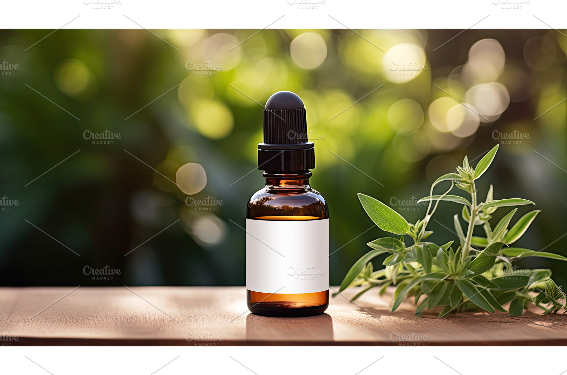 wooden mockup essential oil bottle, a Background Photo by pikepicture