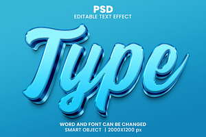 Type 3d Editable Psd Text Effect