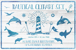 Ocean is calling: nautical clipart