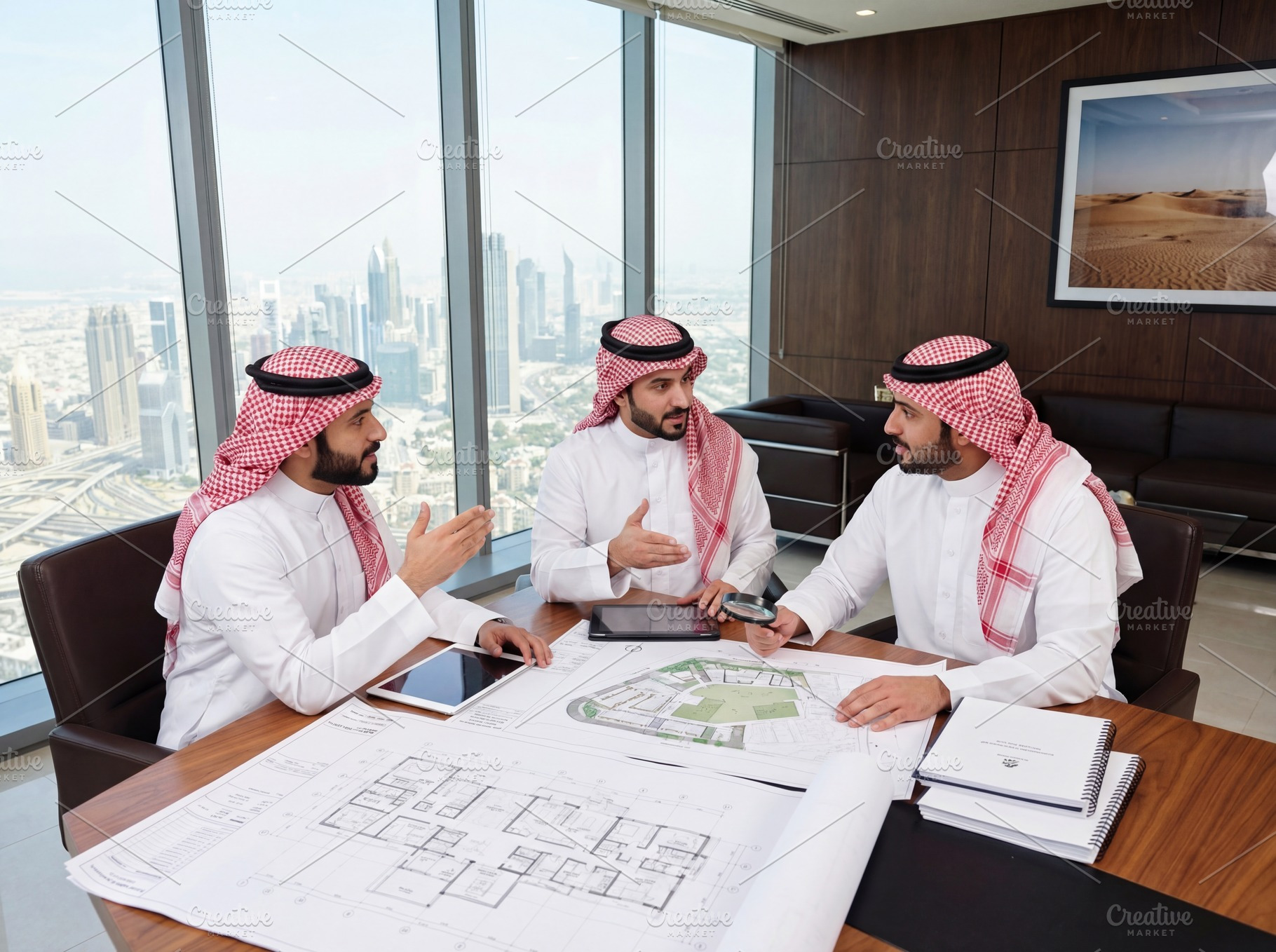 Saudi Business Team Working Together, a Business Photo by Taiffco