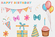 Capybara Birthday Clipart Set, an Animal Illustration by ZabolotnaArt (Thumbnail 3 of 10)