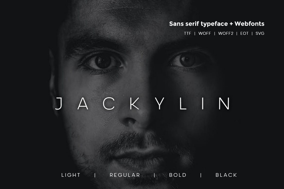 Jackylin - Typeface + WebFont with 4, a Sans Serif Font by Webhance Studio