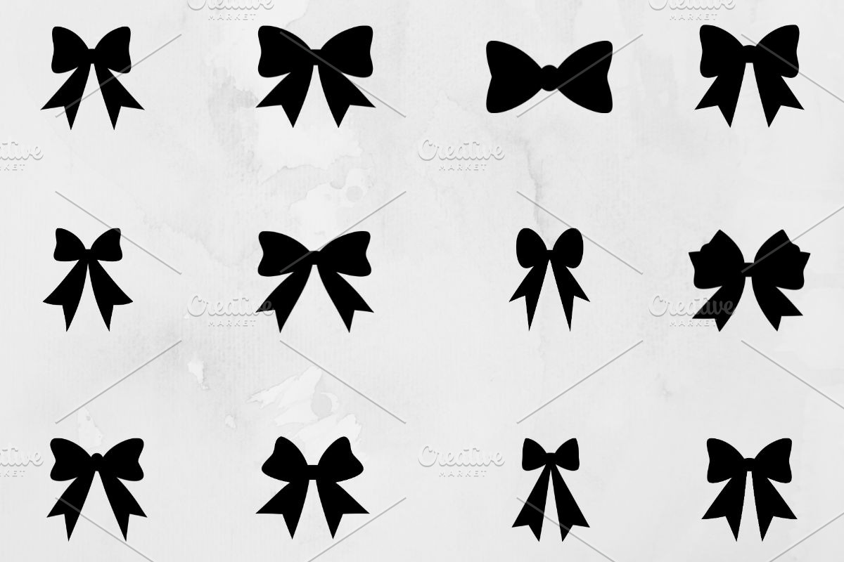 Ribbon Bow Silhouette SVG, a Decorative Illustration by newminddesign (Photo 1 of 3)