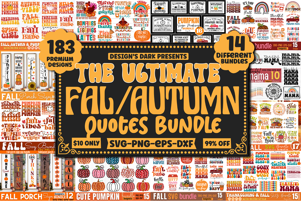 Fall SVG Bundle, Autumn SVG Bundle, an Object Graphic by Design's Dark (Photo 1 of 16)