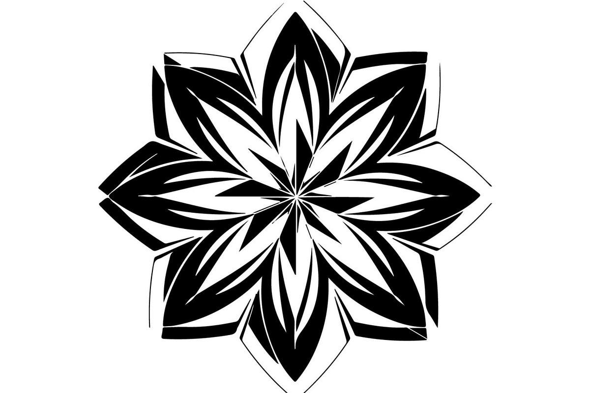 Minimal Black Lotus Mandala, a Decorative Illustration by Designer_Momina (Photo 4 of 21)