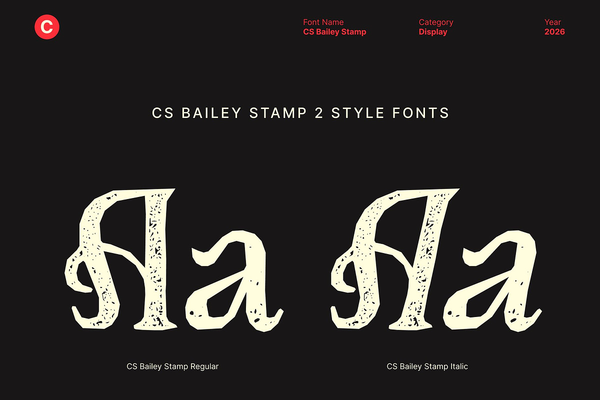 CS Bailey Stamp, a Serif Font by Craft Supply Co. (Photo 2 of 8)