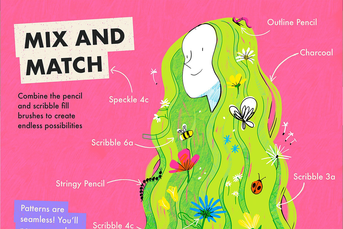 Illustration Brush Pack, a Brush Add-On by LydiahillIlustration (Photo 4 of 9)