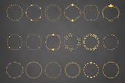Vector Wreaths set - 18 gold wreaths, an Illustration by Annakristal (Thumbnail 2 of 2)