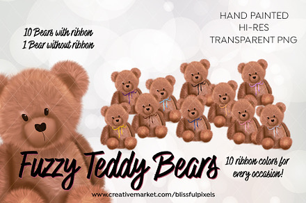Teddy Bear Clipart Bundle