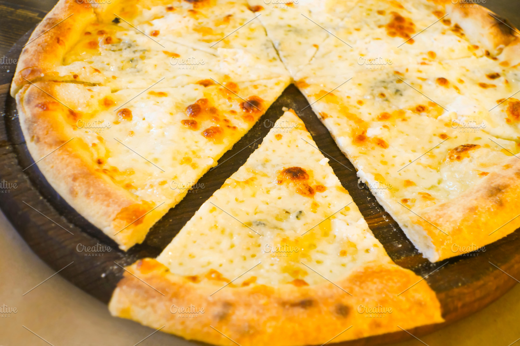 Slice of italian pizza with cheese, a Food & Drink Photo by Vapi