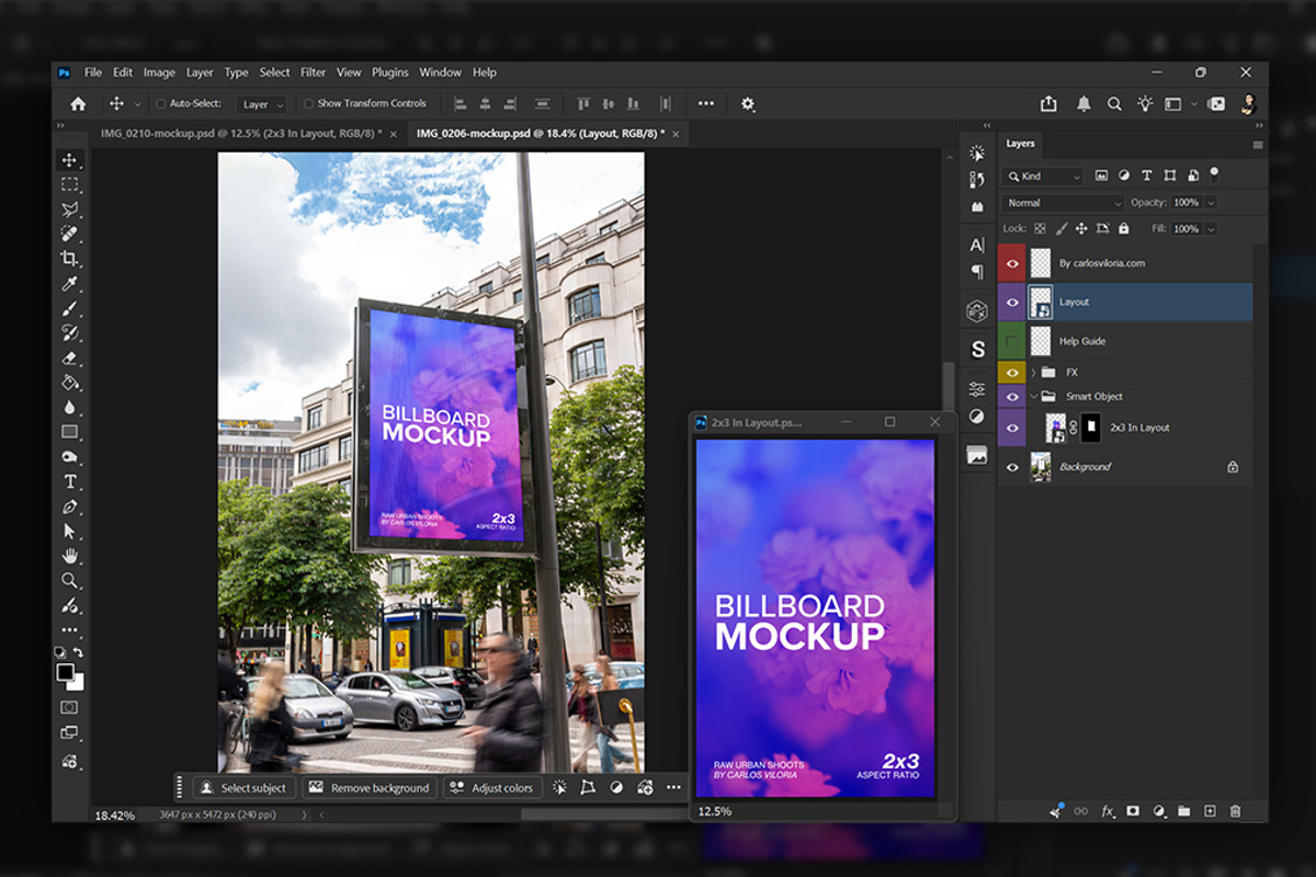 Paris Street Pole Billboard Mockup, an Advertising Mockup by Mockups by Carlos Viloria (Photo 2 of 4)